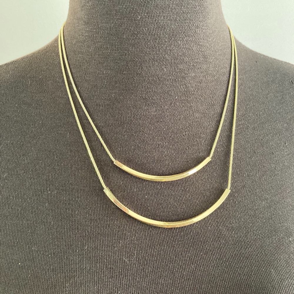 The Limited Double Bar Gold Necklace